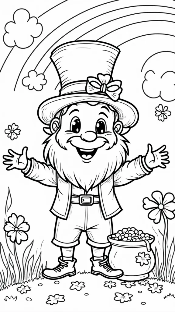 Páginas para colorear para niños del Día de San Patricio